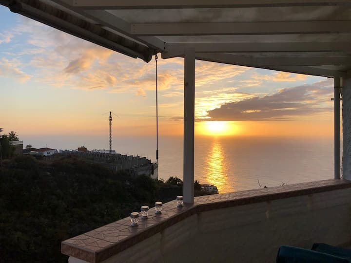 Sonnenuntergang von der Terrasse